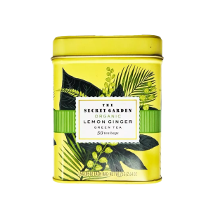 Botanical Arts Organic Lemon & Ginger Green Tea  Tin 50 Tea Bags