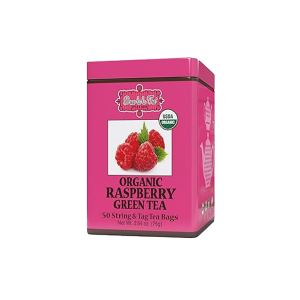 Brew La La Tea Organic  Strawberry Green Tea Tin 50 Tea Bags