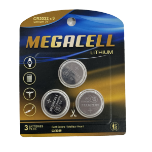 Megacell Lithium Batteries 3pcs (Copy)